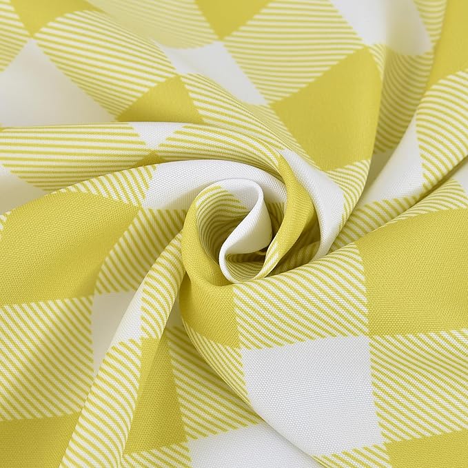 Waterproof Checkered Tablecloth Fabric - Rectangle 58x84 Inch Classic Gingham Buffalo Plaid Table Cloth for Indoor/Outdoor Use - Washable Table Cover for Kitchen, BBQs, and Parties