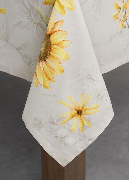 Maison d' Hermine Table Cloth Rectangle Table 100% Cotton 60 x 90 Inches Tablecloth Reusable Decorative Everyday Use for Dining Room, Farmhouse, Home, Party, Festive & Wedding Spring Summer - Candice