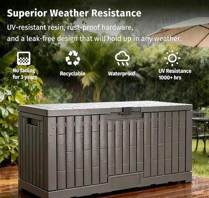120 Gallon Resin Deck Box, Package Delivery Box - Image 3