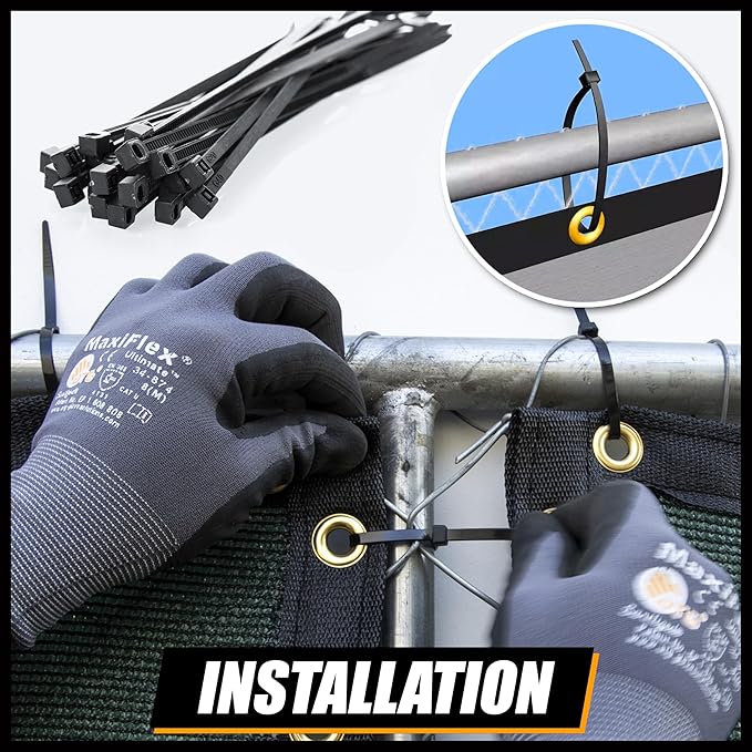 Royal Shade Custom Size 4' x 182' Green Fence Privacy Screen Windscreen Cover Netting Mesh Fabric Cloth - Cable Zip Ties Included (We Make Custom Size)