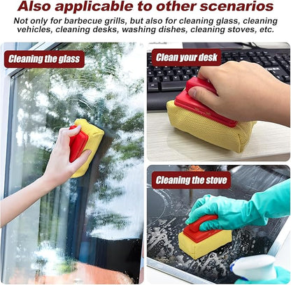 for Supower Grill Brush Replacement Head (No Handle) - Replaceable Brush Heads Bristle Free/Safe Cleaning Head Compatible for Cast Iron/Stainless Steel Grates (1 Pack)