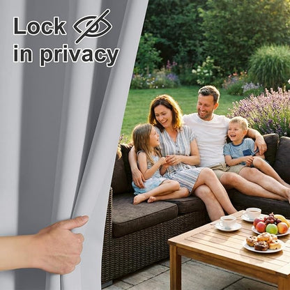 RYB HOME Outdoor Curtains for Patio Waterproof Privacy Thermal Insulated | - Image 3