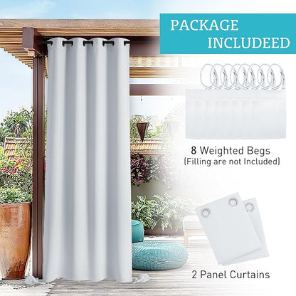 RYB HOME Extra Wide Outdoor Curtains - Image 9
