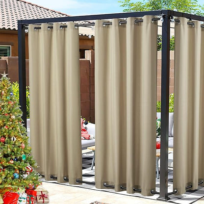 NICETOWN Canvas Weighted Outdoor Curtains by NICETOWN