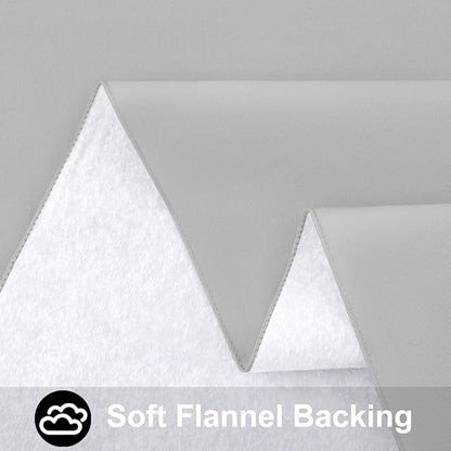 Smiry Rectangle Table Cloth 60x84 Inch, Waterproof Wipeable Vinyl Tablecloths Protector, Oil Spill Proof Plastic Table Cover for Dining, Picnic, Camping, Outdoor, Light Grey