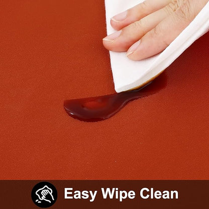 Smiry Rectangle Table Cloth 60x102 Inch, Waterproof Wipeable Vinyl Tablecloths Protector, Oil Spill Proof Plastic Table Cover for Dining, Picnic, Camping, Outdoor, Rust