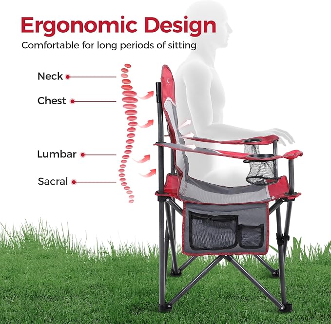 ALPHA CAMP Oversized Fully Padded Camping Chairs - Image 3