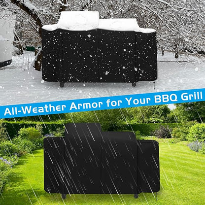Grill Cover for Pit Boss Charleston 1020 Pellet Grill Gas Griddle Combo PB1020NX Pitboss Outdoor Accessory BBQ Parts Heavy Duty 600D Waterproof Fade-Resistant
