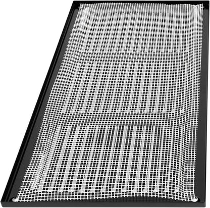 Repa Market 12x6 Inch Air Vent Cover/Black Galvanized Steel Louvered Grill Cover with Mesh Screen/Wall or Ceiling Vent/Durable Flush Mount HVAC Register for Indoor and Outdoor Ventilation