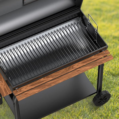 LS'BABQ Stainless Steel 27 Inch Charcoal Ash Pan Replacement for Chargriller Charcoal 1224, 1324, 2121, 2222, 2727, 2828, 2929, Charbroil 17302056 Grill