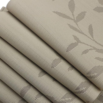 Gugrida Place Mats PVC Set of 6, Table Placemats Set of 6 PVC Washable Woven Vinyl Place Mats Heat Insulation Top Meal Mat Table Mats Natural Color (6 pcs, Gold Leaves), 18 x 12 inches