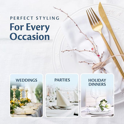 White Restaurant Quality Square 85" X 85" Tablecloths Bulk 24 Pack