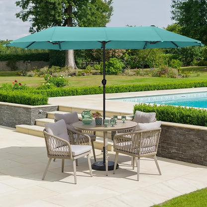13 ft Large Double-Sided Patio Umbrella, Outdoor Umbrella, Turquoise | HERA'S - Image 7