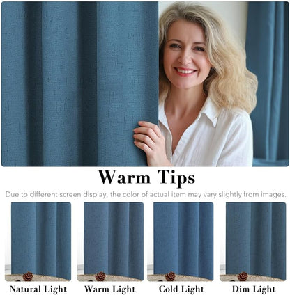 H.VERSAILTEX Linen Curtains 100% Blackout Curtains - Image 5