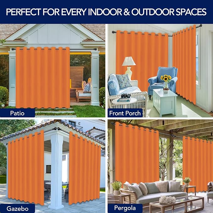 PureFit Outdoor Curtains for Patio Waterproof Weatherproof Outside Curtains | - Image 5