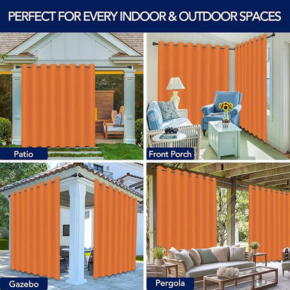 PureFit Outdoor Curtains for Patio Waterproof Weatherproof Outside Curtains | - Image 5