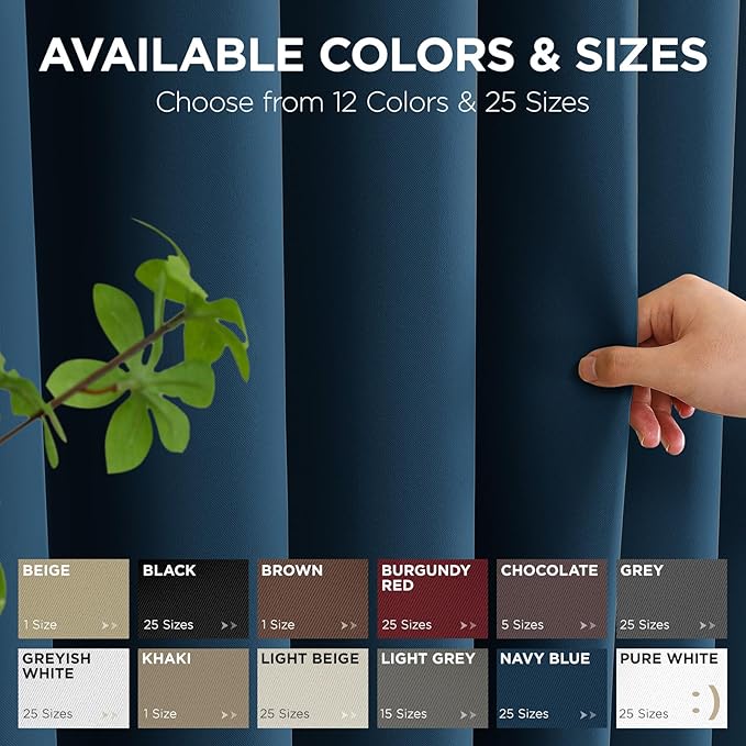 Joydeco Blackout Patio Sliding Door Curtains, Privacy Room Divider Curtains | - Image 9
