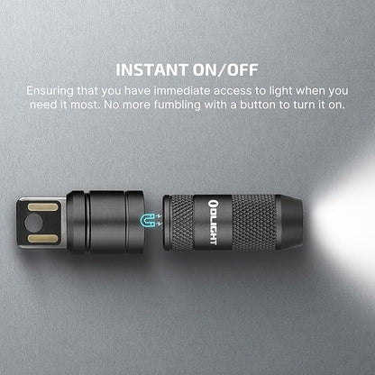 OLIGHT 2 Pack IMINI 2 EDC Rechargeable Keychain Flashlight, 50 Lumens Compact and Portable Mini LED Keyring Lights with Built-in Battery Ideal for Everyday Carry and Emergencies