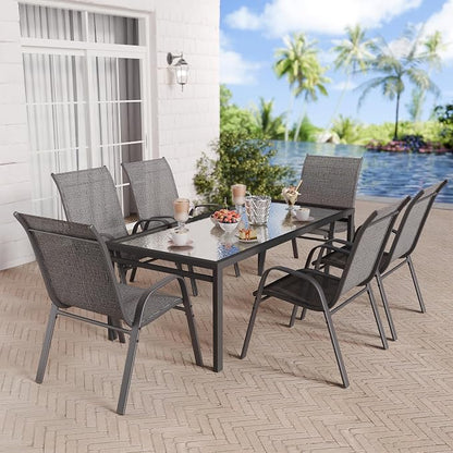 Patio Chairs Set of 2, Stackable Outdoor Dining Chairs Set - Image 5
