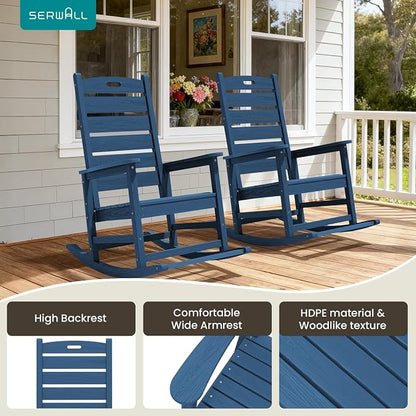SERWALL HDPE Outdoor Rocking Chair - Image 5