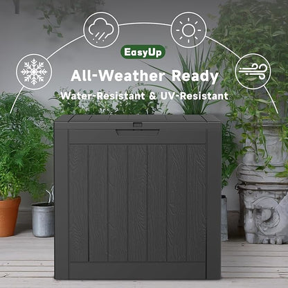 Outdoor Storage Box 38 Gallon Waterproof Resin Deck Boxes, - Image 4