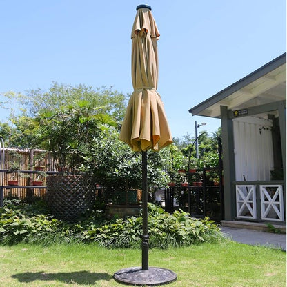 Sunnyglade 9' Solar LED Patio Umbrella, 8 Ribs, Tilt & Crank | 9Ft Patio - Image 2