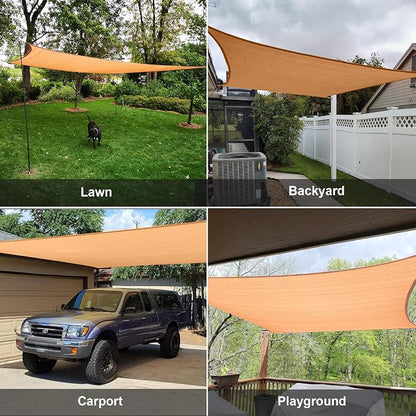 Sun Shade Sail 13'x19' Peach Fuzz Rectangle Custom Size | 95% UV Block - Image 7