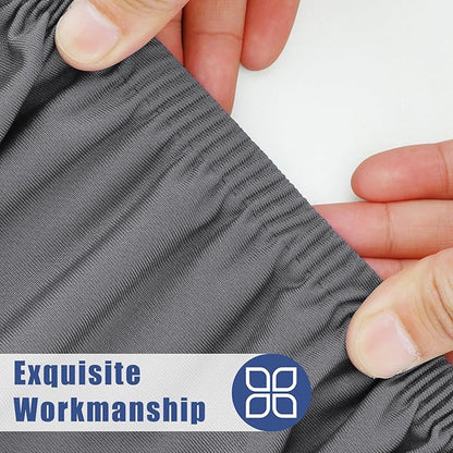 Spandex 4 Foot Rectangle Table Cloth 6 Pack, Elastic Fitted Tablecloths for Picnic, Stretch Washable Patio Table Cover for Outdoor, Camping, Banquet and Parties (Grey, 30"x48")