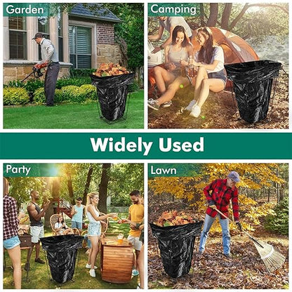 3. Reinforced Trash Bag Holder Metal Garden Waste Basket Stand for 30-45 Gallon Leaves & Recycling Foldable Yard Waste Bag Frame