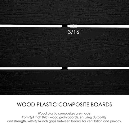 Kozyard 50" W x 48" H Outdoor Privacy Screens Aluminum Post, Air Conditioner Fence Panels, Pool Equipment Enclosure, Trash Can Screens Fence Kit for Outside Backyard Patio 4Panels