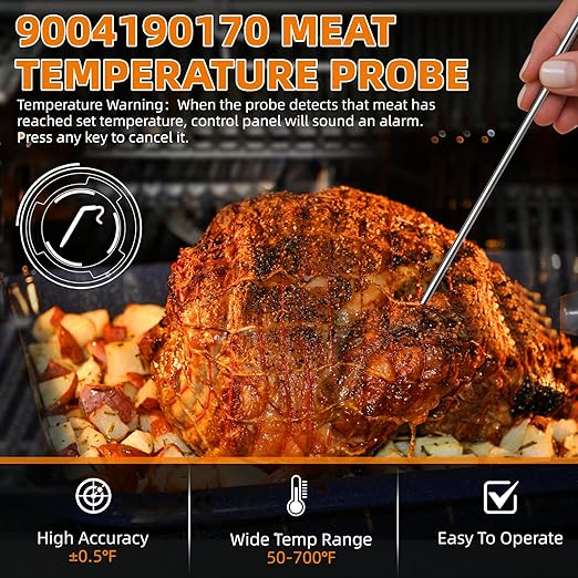 Control Panel for masterbuilt gravity Series 560/800/1050 Outdoor Smoker Grills, Non-wifi & Bluetooth, Power Adapter, Digital Controller Board, Replace 9904190036, 9904200043, 9904200004 Parts