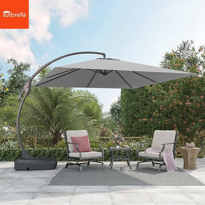 Grand patio Sunbrella 10x10 FT Large Cantilever Square Umbrella, Charcoal | - Image 2