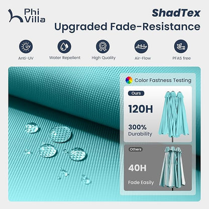 PHI VILLA 15ft Large Outdoor Patio Umbrella - Image 5