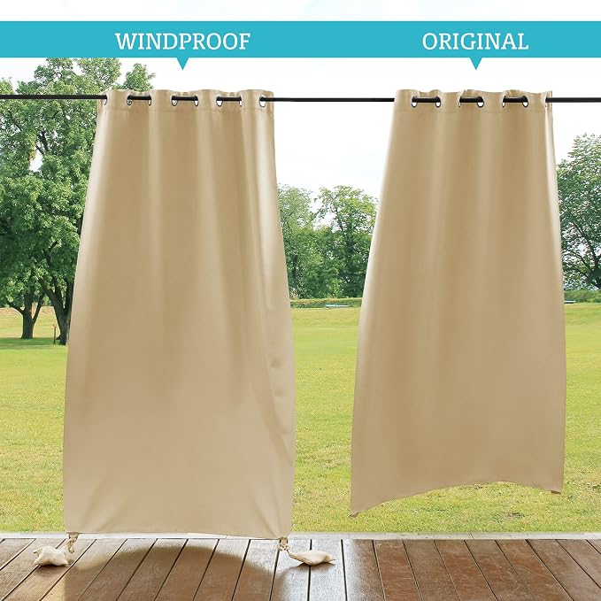 RYB HOME Windproof Outdoor Curtains - Image 2