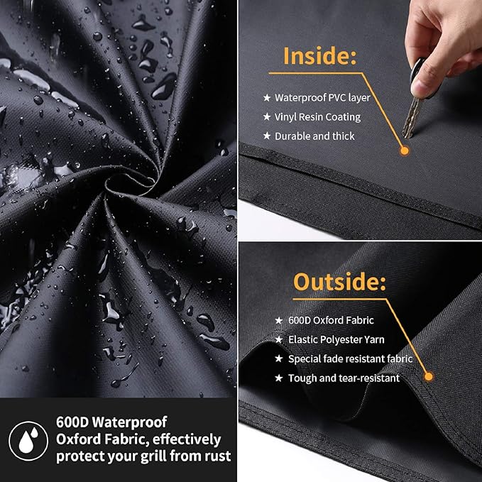 SUPJOYES Grill Cover for Weber Charcoal Kettle, 18 Inch BBQ Grill Covers, Heavy Duty Waterproof Barbecue Accessories