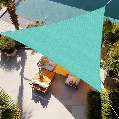 Shade&Beyond Custom Sun Shade Sail 17'X19'X25.5'Triangle Sun Sail Shades Patio by ShadeBeyond