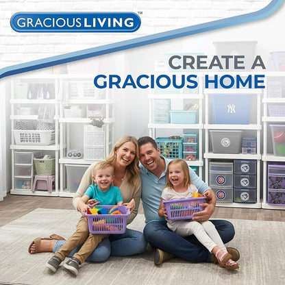 Gracious Living 4-Shelf Unit, Plastic Storage Shelves and Rack, Knect-A-Shelf - Image 6