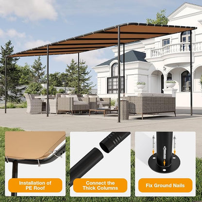 20x12 Lean to Pergola Outdoor Gazebo - Image 6