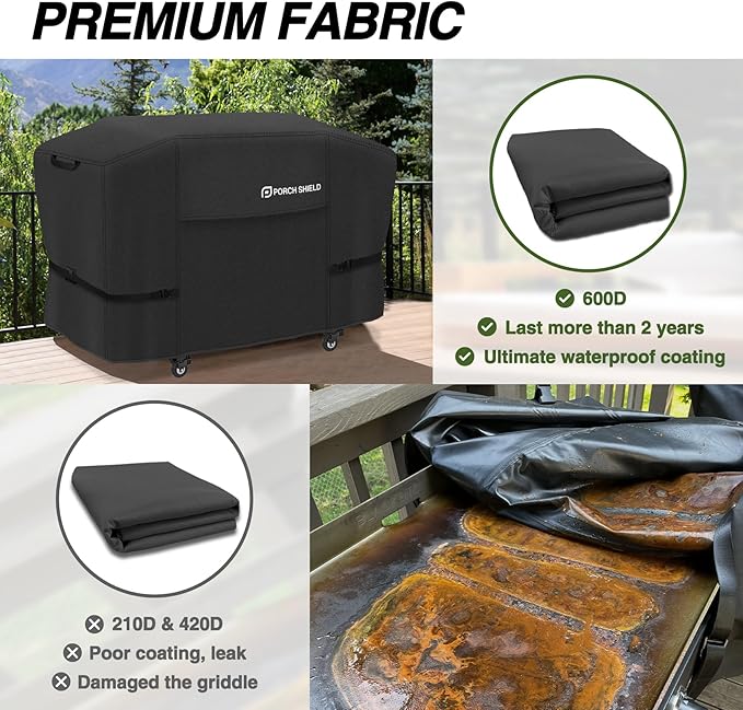 Porch Shield 28 inch Griddle Cover for Blackstone, Waterproof and Fade Resistant 600D Gas Grill Cover Fits for Blackstone 28" Griddle Cooking Station and Most 2 Burner Flap Top Grill