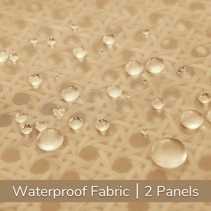 Outdoor Sheer Curtains for Patio Waterproof, 2 Panels Rod Pocket Indoor/Outdoor - Image 5