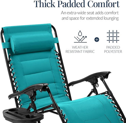 Best Choice Products Oversized Padded Zero Gravity Chair, Folding Outdoor Patio - Image 4