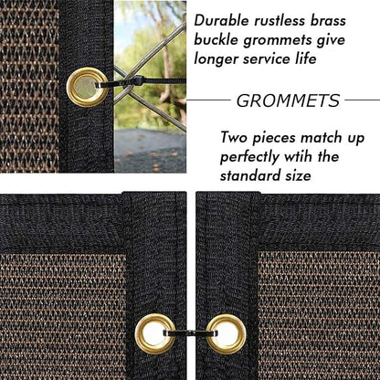 UPGRADE Privacy Fence Screen 3'x70' Brown Outdoor 90% Visibility Blockage 170 GSM Mesh Shade Cover Panels for Backyard,Balcony,Home Decoration with Zip Ties,Customized Avaliable