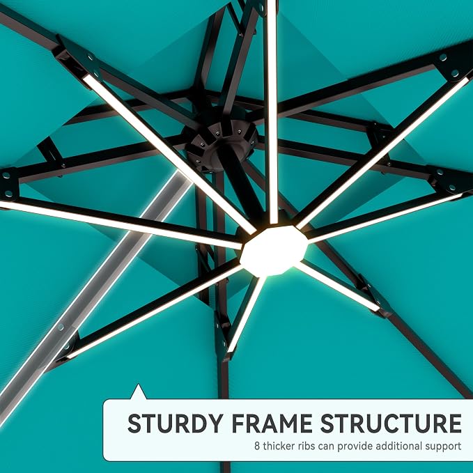 9' X 12' Cantilever Patio Outdoor Umbrella - Image 2
