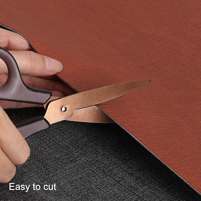 Table Runners 72 Inches Long, Dual-Sided Faux Leather Farmhouse Table Runner Waterproof Heatproof Non-Slip for Living Room Party Home Decor Holiday Decorations(Gray Terracotta, 12 x 72 Inch)