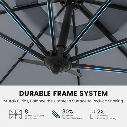 9' x 12' Cantilever Offset Patio Umbrella - Image 7
