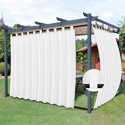 Easy-Going Outdoor Patio Curtains 2 Panels, 110x108 inch, Porch and Pergola by Easy-Going
