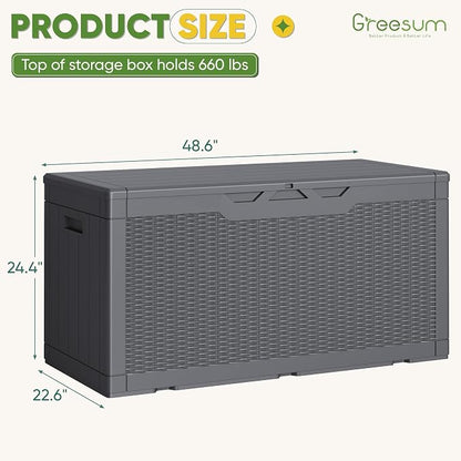 Greesum Outdoor Storage Box 100 Gallon Storage Bin - Image 7