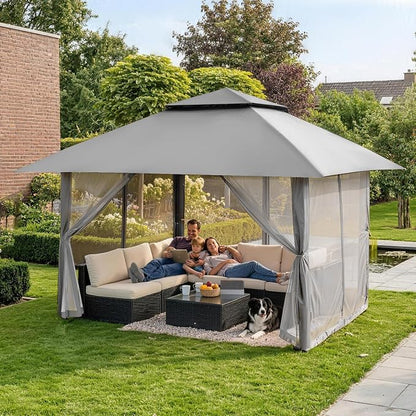 CROWN SHADES 13x13 Pop Up Gazebo, Outdoor Canopy Tent, Outdoor Gazebo - Image 7
