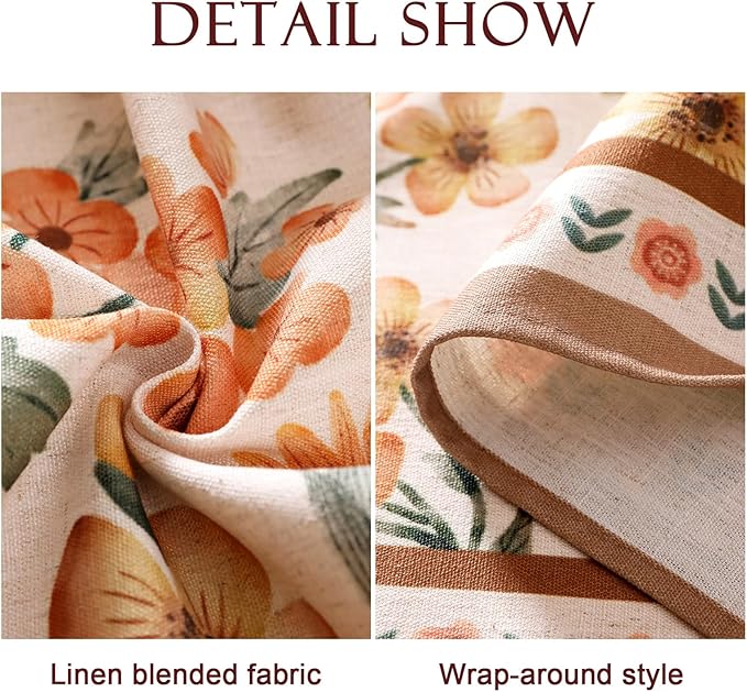 Designer Vintage Linen Rectangle Tablecloth,William Morris Block Print Soft and Durable Table Cloth,Decorative Table Cover for Kitchen,Dining,Thanksgiving,Christmas,55"*87"-Athea