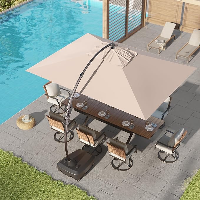 Grand patio 9x12 FT Large Cantilever Umbrella by GrandPatio